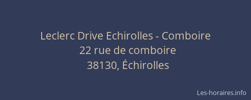 Leclerc Drive Echirolles - Comboire