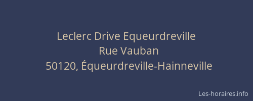 Leclerc Drive Equeurdreville
