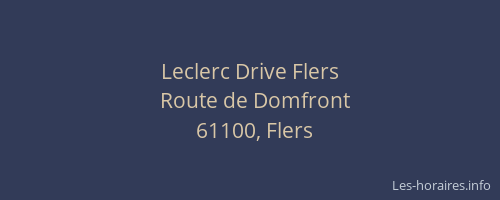 Leclerc Drive Flers