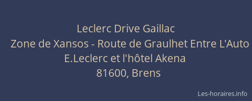 Leclerc Drive Gaillac