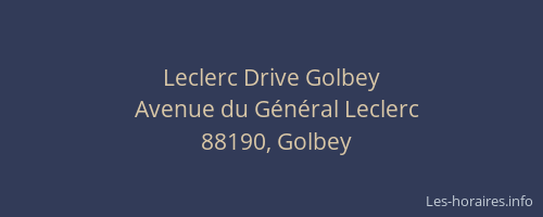 Leclerc Drive Golbey
