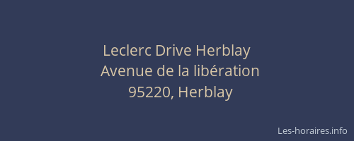 Leclerc Drive Herblay