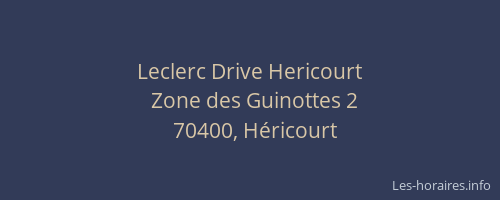 Leclerc Drive Hericourt