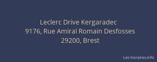 Leclerc Drive Kergaradec