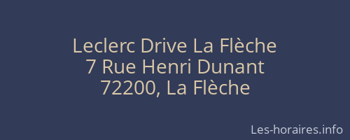 Leclerc Drive La Flèche