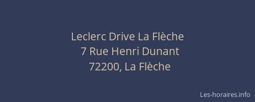 Leclerc Drive La Flèche