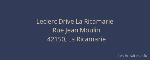Leclerc Drive La Ricamarie