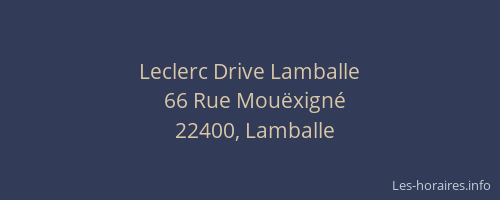 Leclerc Drive Lamballe