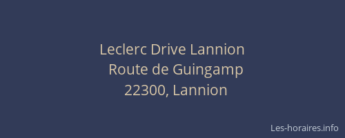 Leclerc Drive Lannion