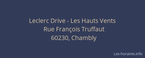 Leclerc Drive - Les Hauts Vents