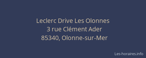 Leclerc Drive Les Olonnes