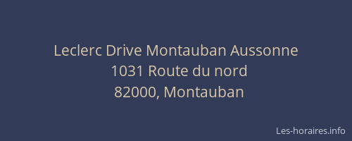 Leclerc Drive Montauban Aussonne