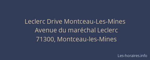 Leclerc Drive Montceau-Les-Mines