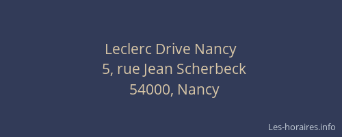 Leclerc Drive Nancy