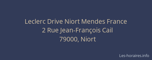 Leclerc Drive Niort Mendes France