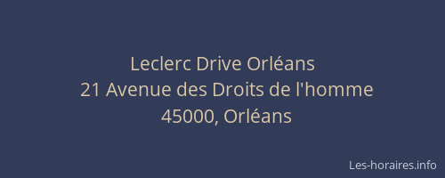 Leclerc Drive Orléans