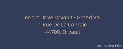 Leclerc Drive Orvault / Grand Val