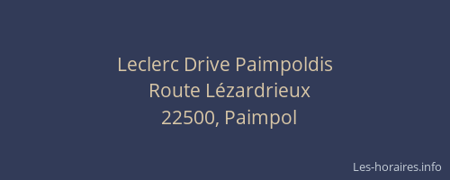 Leclerc Drive Paimpoldis
