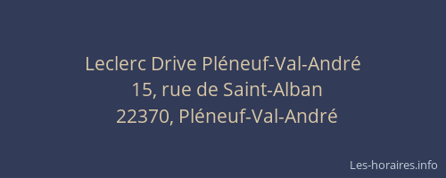 Leclerc Drive Pléneuf-Val-André