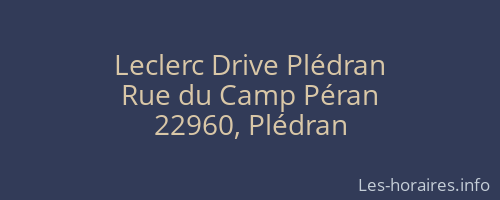 Leclerc Drive Plédran