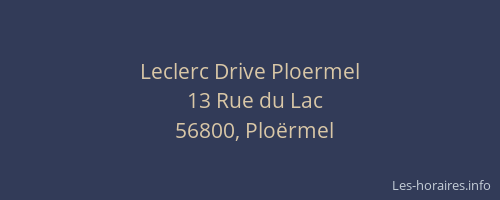 Leclerc Drive Ploermel