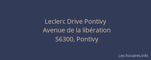 Leclerc Drive Pontivy