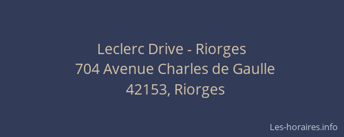 Leclerc Drive - Riorges