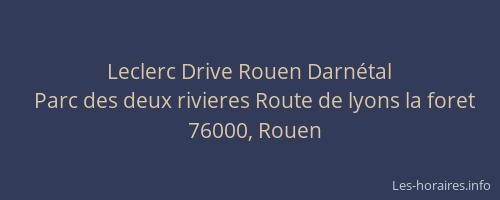 Leclerc Drive Rouen Darnétal