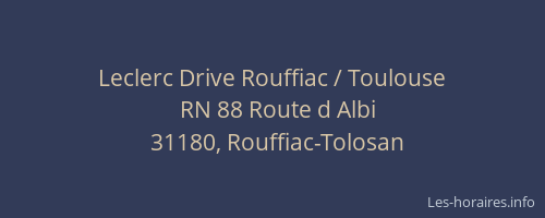 Leclerc Drive Rouffiac / Toulouse