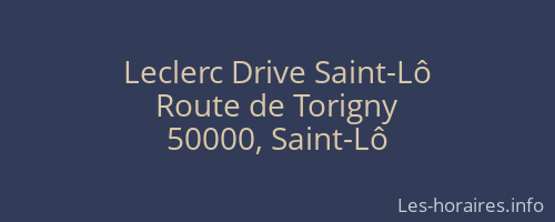 Leclerc Drive Saint-Lô