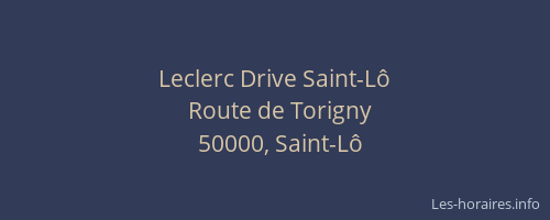 Leclerc Drive Saint-Lô