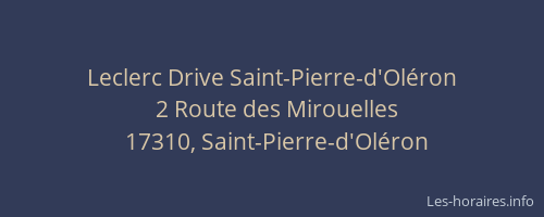 Leclerc Drive Saint-Pierre-d'Oléron