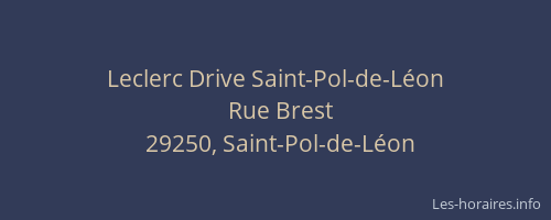Leclerc Drive Saint-Pol-de-Léon