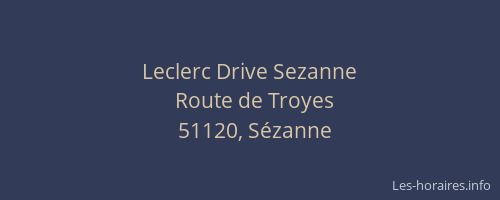 Leclerc Drive Sezanne