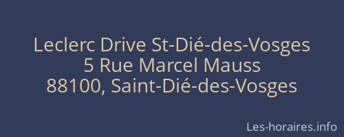 Leclerc Drive St-Dié-des-Vosges