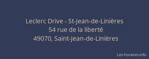 Leclerc Drive - St-Jean-de-Linières