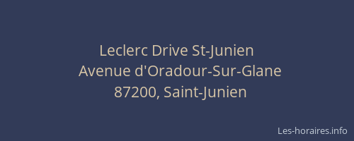 Leclerc Drive St-Junien