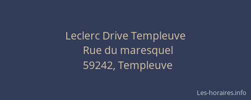 Leclerc Drive Templeuve