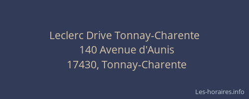 Leclerc Drive Tonnay-Charente