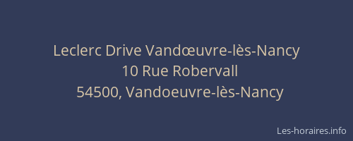Leclerc Drive Vandœuvre-lès-Nancy