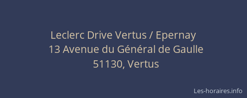 Leclerc Drive Vertus / Epernay