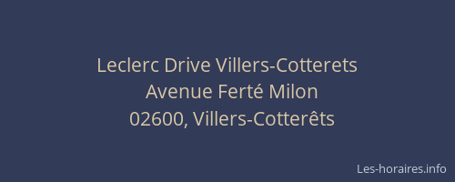 Leclerc Drive Villers-Cotterets