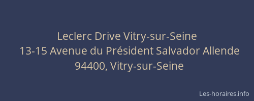 Leclerc Drive Vitry-sur-Seine