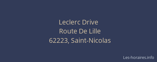 Leclerc Drive