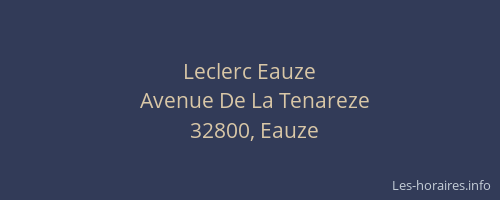 Leclerc Eauze