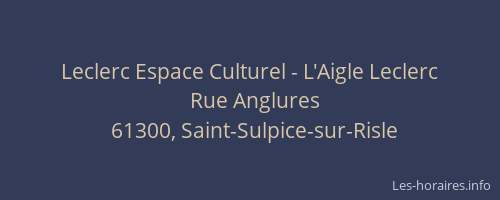 Leclerc Espace Culturel - L'Aigle Leclerc