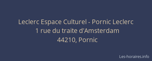 Leclerc Espace Culturel - Pornic Leclerc