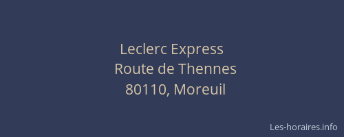 Leclerc Express