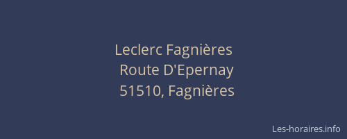 Leclerc Fagnières