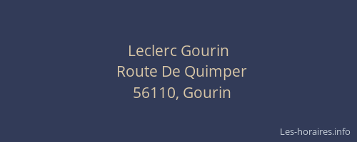Leclerc Gourin